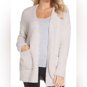 Barefoot Dreams Sweater Womens Small/medium Cozychic taupe Long Sleeve Cardigan